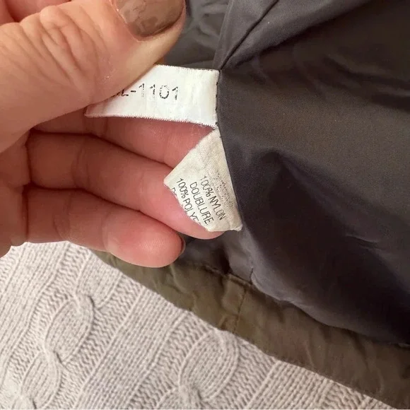 VTG LL Bean Vest Men's XL Dark Green Down Fill Zip Security Pocket Vintage - Picture 6 of 13